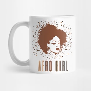 Strong Black Afro Girl African American Melanin Afro Queen Gift Mug